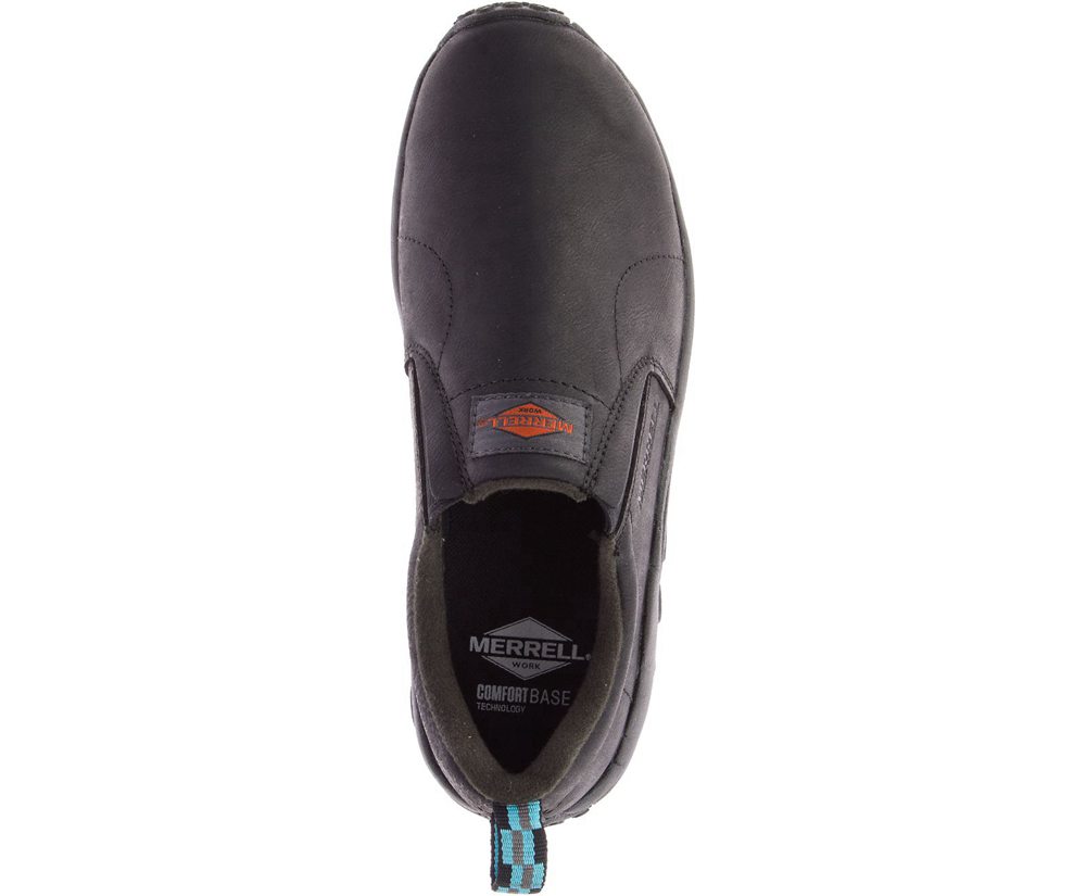 Merrell Slip Ons Black - Jungle Moc Leather SR Work - Womens 56AOFEWIK